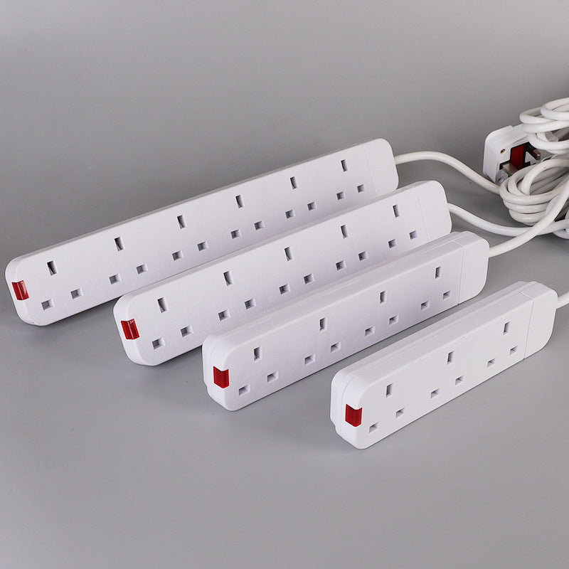 Power Strip With Extension Cable 13A British Standard