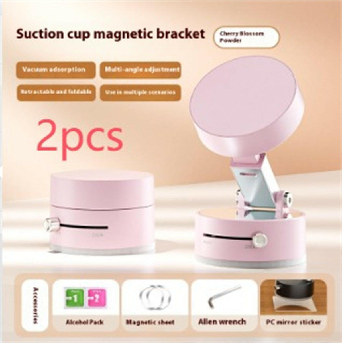 Foldable Magnetic Vacuum Car Phone Holder Foldable Suction Cup With Suction Cup Hands-Free Navigation For Smart Phone - World Bazaar Life