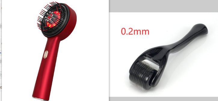 Electric Scalp Massage Comb with Red Light & Anti-Slip Grip