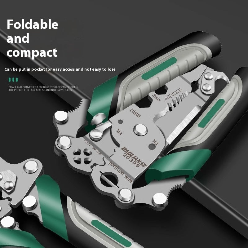 Foldable Wire Stripper Multifunctional Pulley Design.