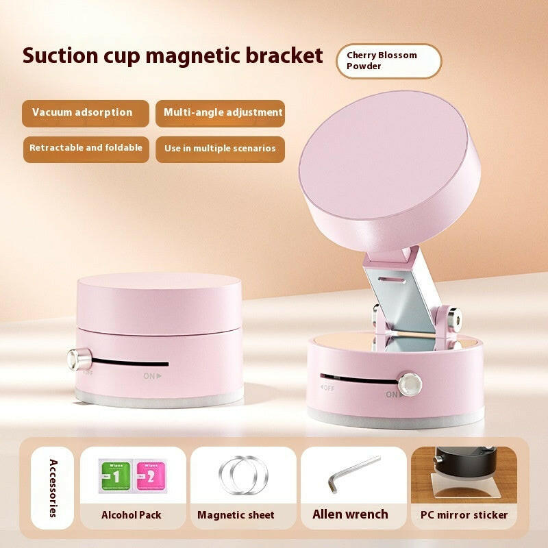 Foldable Magnetic Vacuum Car Phone Holder Foldable Suction Cup With Suction Cup Hands-Free Navigation For Smart Phone - World Bazaar Life