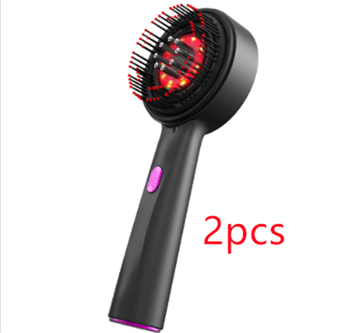 Electric Scalp Massage Comb with Red Light & Anti-Slip Grip