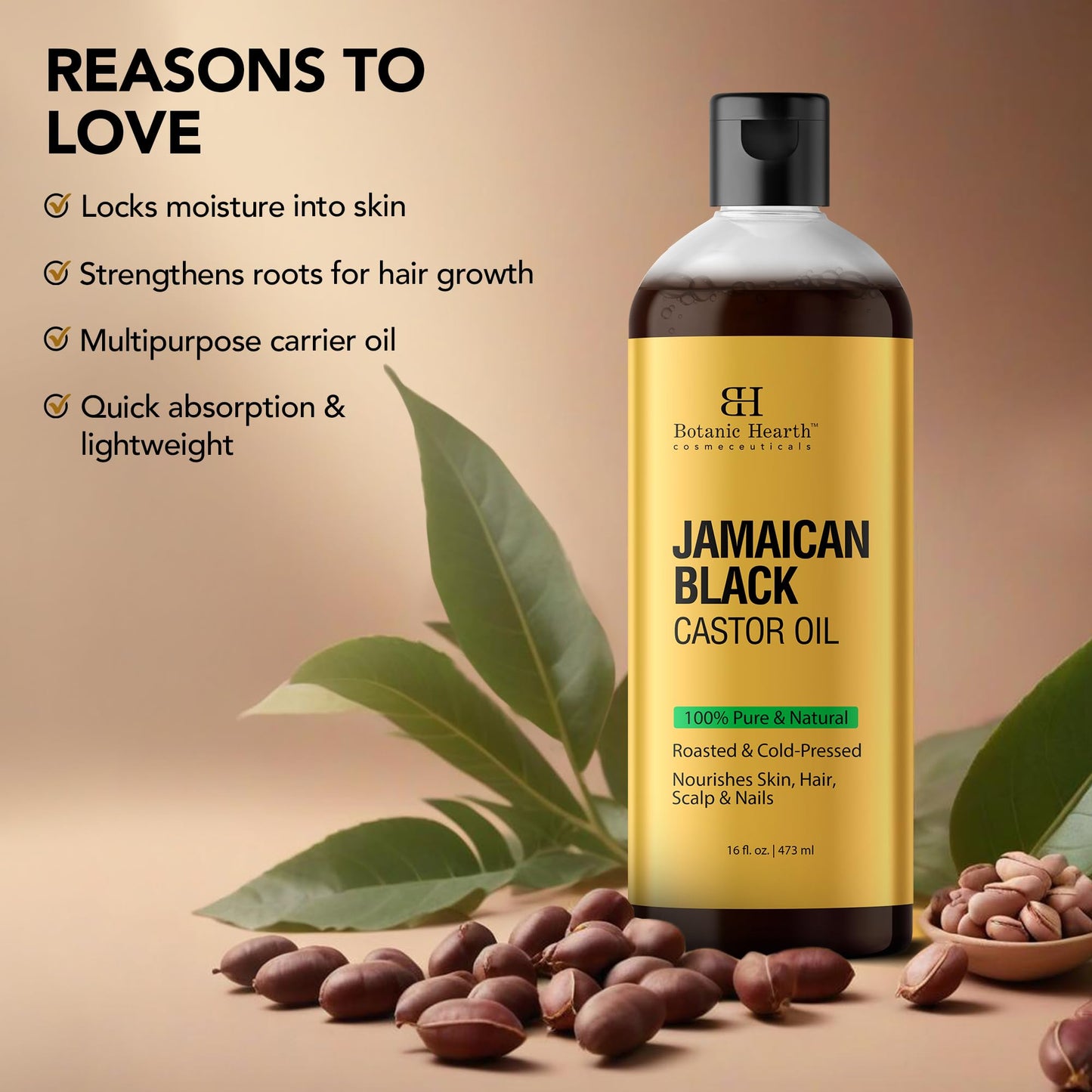 Botanic Hearth 100% Pure Rosemary Oil For Hair Growth (6.7 fl oz) Infused With Biotin, Jojoba & castor Oil | Nourishing & Volumizing | Non GMO Verified