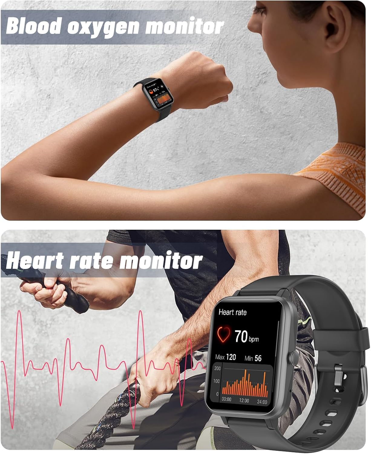 GRV Smart Watch for iOS and Android Phones (Answer/Make Calls), Watches for Women IP68 Waterproof Smartwatch Fitness Tracker Watch with Heart Rate/Sleep Monitor Steps Calories Counter (Pink)