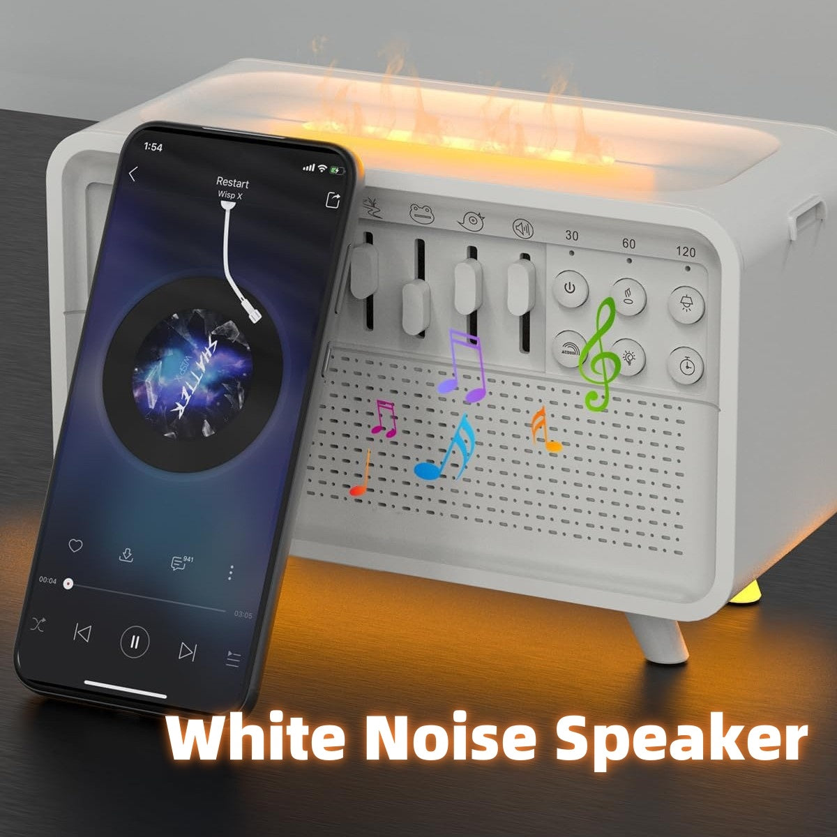 3-in-1 Bluetooth Speaker Humidifier with White Noise & Night Light - World Bazaar Life