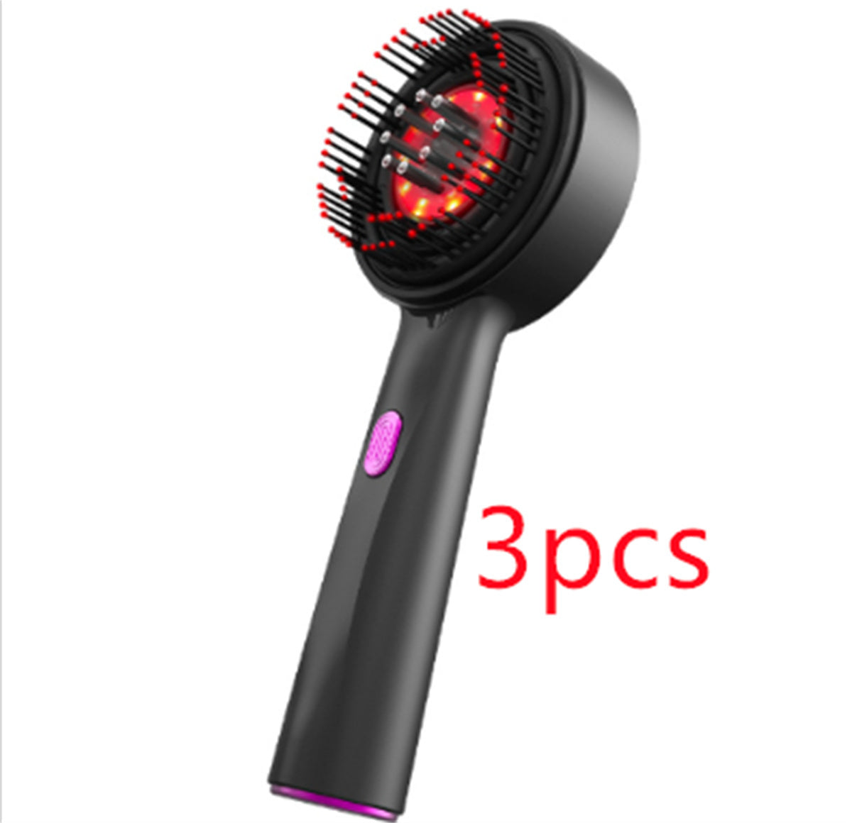 Electric Scalp Massage Comb with Red Light & Anti-Slip Grip