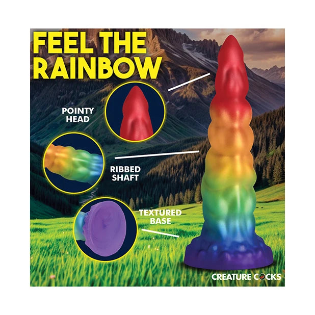 UD_Creature Cocks Magic Rider Unicorn Silicone Dildo - Rainbow