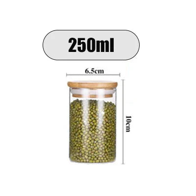 Glass Cereal Storage Jars – Sealed Kitchen Food Containers-World Bazaar Life