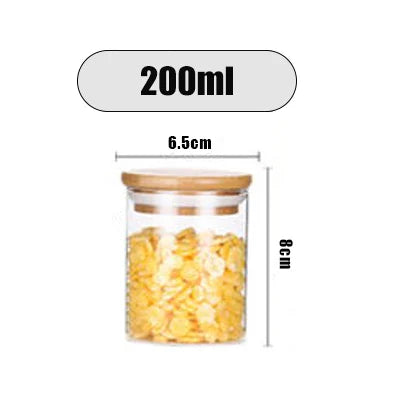 Glass Cereal Storage Jars – Sealed Kitchen Food Containers-World Bazaar Life