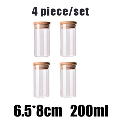 Glass Cereal Storage Jars – Sealed Kitchen Food Containers-World Bazaar Life