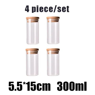 Glass Cereal Storage Jars – Sealed Kitchen Food Containers-World Bazaar Life