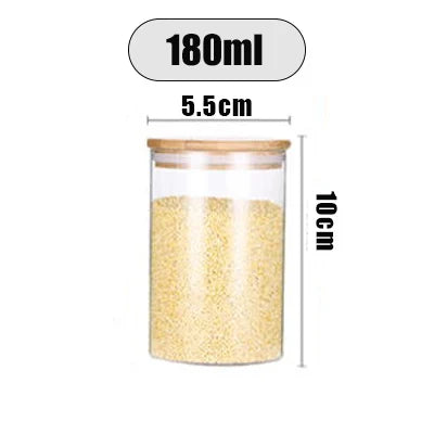 Glass Cereal Storage Jars – Sealed Kitchen Food Containers-World Bazaar Life