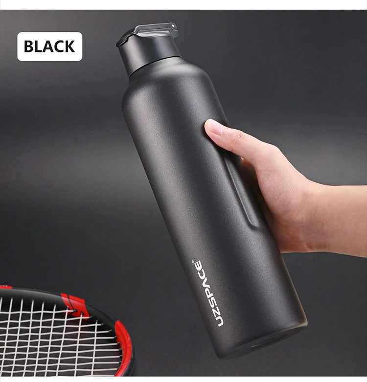 Stainless Steel Thermal Bottle - 2 Lids, Straw & Portable-World Bazaar Life