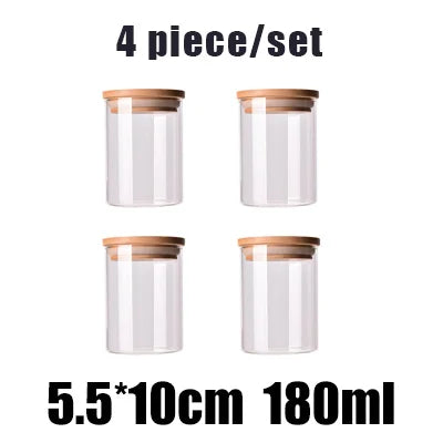 Glass Cereal Storage Jars – Sealed Kitchen Food Containers-World Bazaar Life