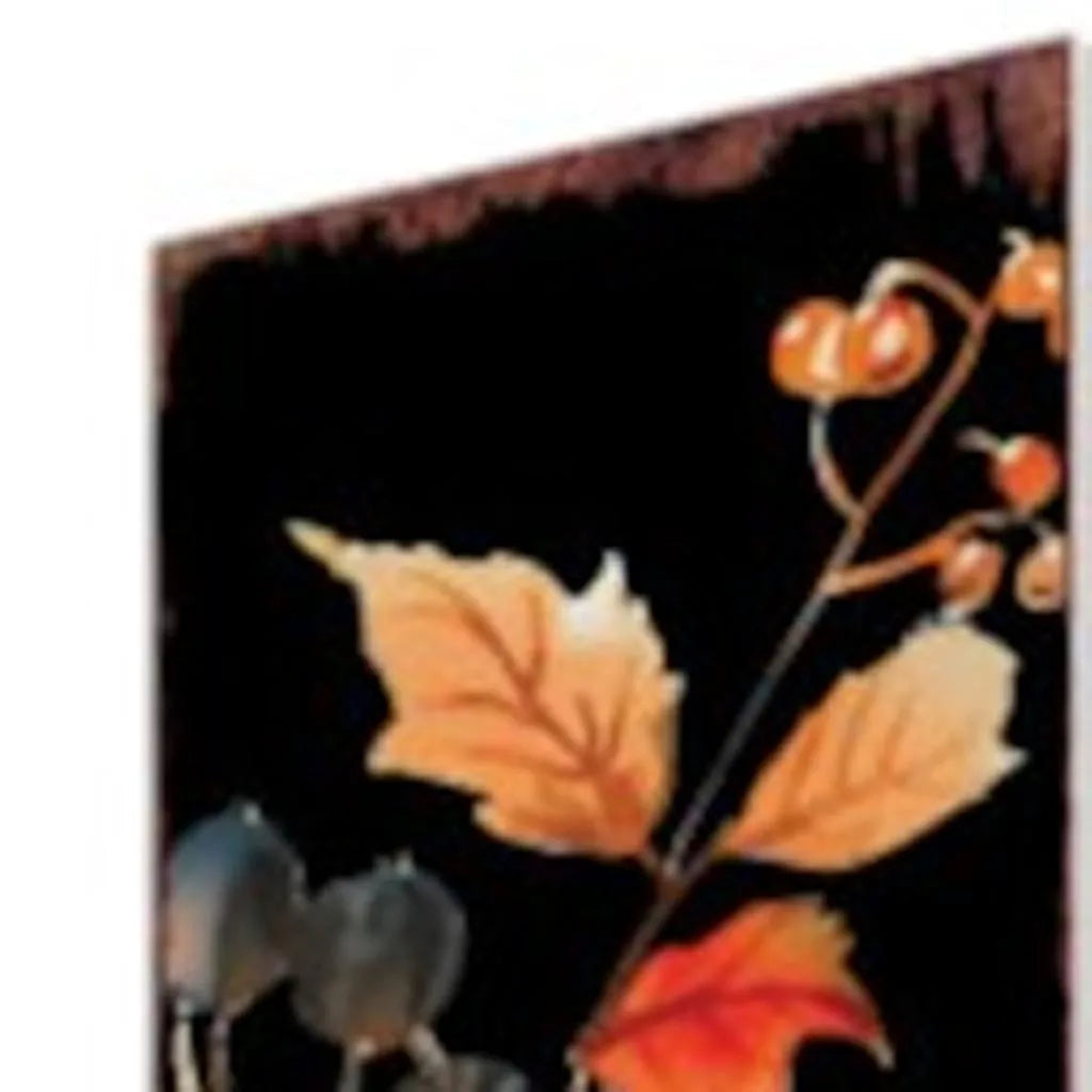 HMS 42\" Solid Wood Birds Garden Stake with White and Brown Floral Bouquet Elegant Outdoor Ornament