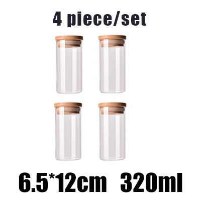 Glass Cereal Storage Jars – Sealed Kitchen Food Containers-World Bazaar Life