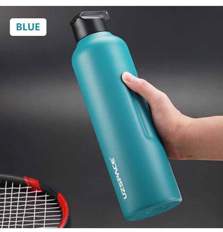Stainless Steel Thermal Bottle - 2 Lids, Straw & Portable-World Bazaar Life