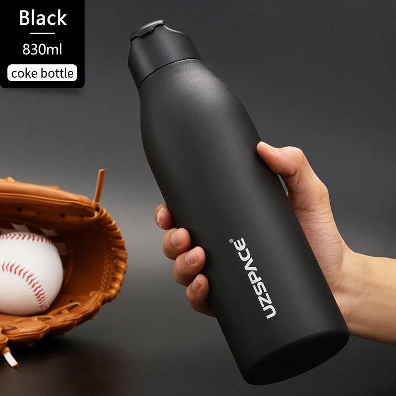 Stainless Steel Thermal Bottle - 2 Lids, Straw & Portable-World Bazaar Life
