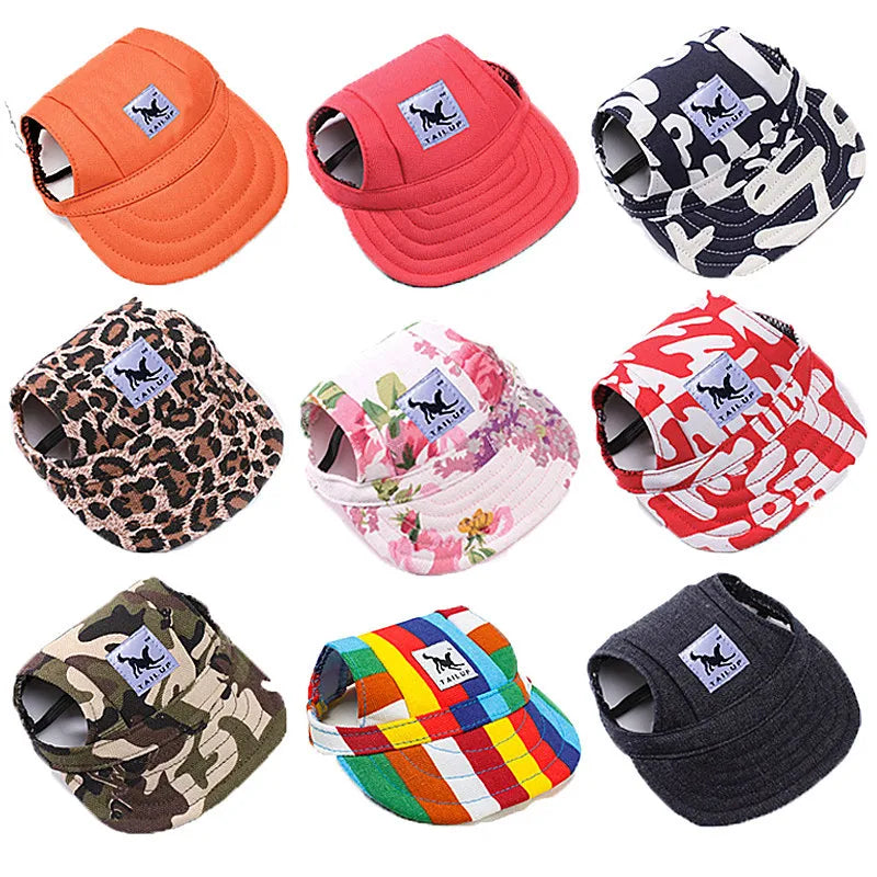 CutePaws Adjustable Dog Baseball Hat with Ear Holes for Small Pets-World Bazaar Life