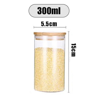 Glass Cereal Storage Jars – Sealed Kitchen Food Containers-World Bazaar Life