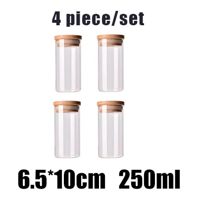 Glass Cereal Storage Jars – Sealed Kitchen Food Containers-World Bazaar Life