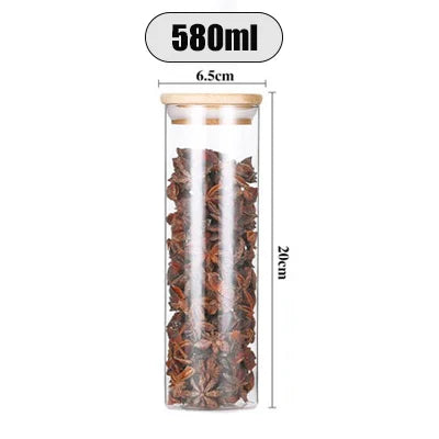 Glass Cereal Storage Jars – Sealed Kitchen Food Containers-World Bazaar Life