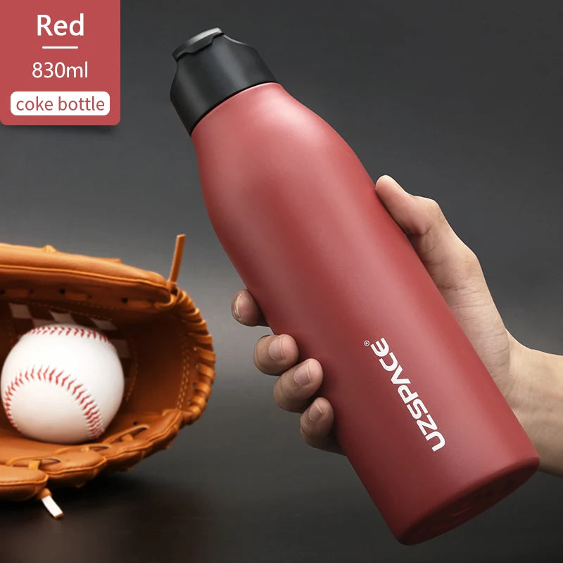 Stainless Steel Thermal Bottle - 2 Lids, Straw & Portable-World Bazaar Life