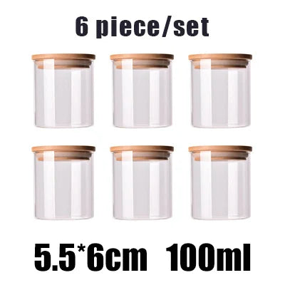 Glass Cereal Storage Jars – Sealed Kitchen Food Containers-World Bazaar Life