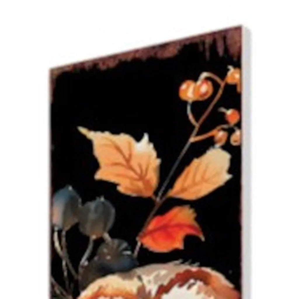 HMS 42\" Solid Wood Birds Garden Stake with White and Brown Floral Bouquet Elegant Outdoor Ornament