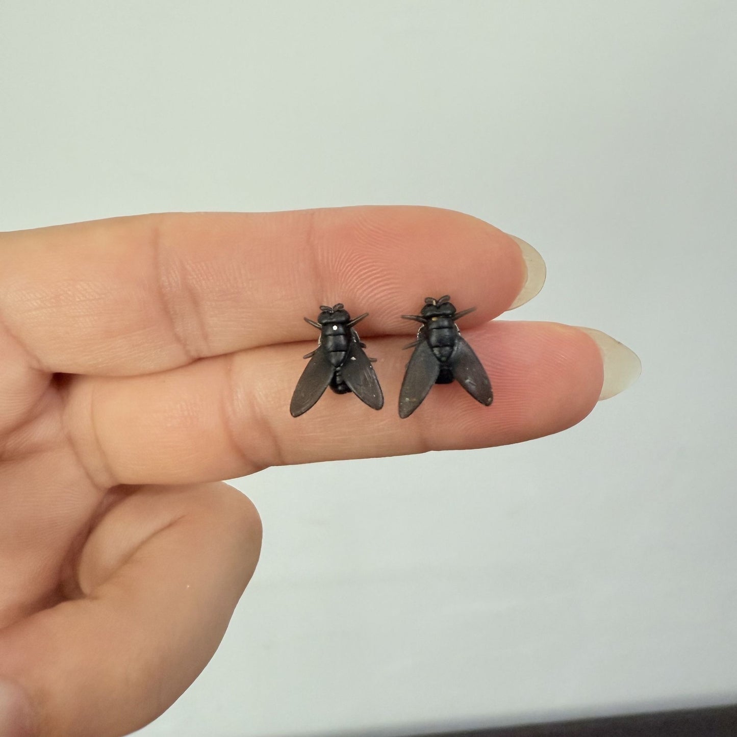 Mini Black Fly Earrings – Unique Simple Design, Fast Delivery