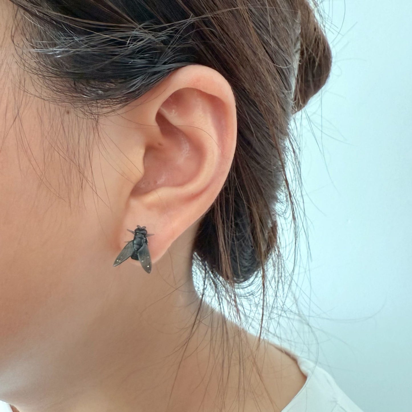 Mini Black Fly Earrings – Unique Simple Design, Fast Delivery