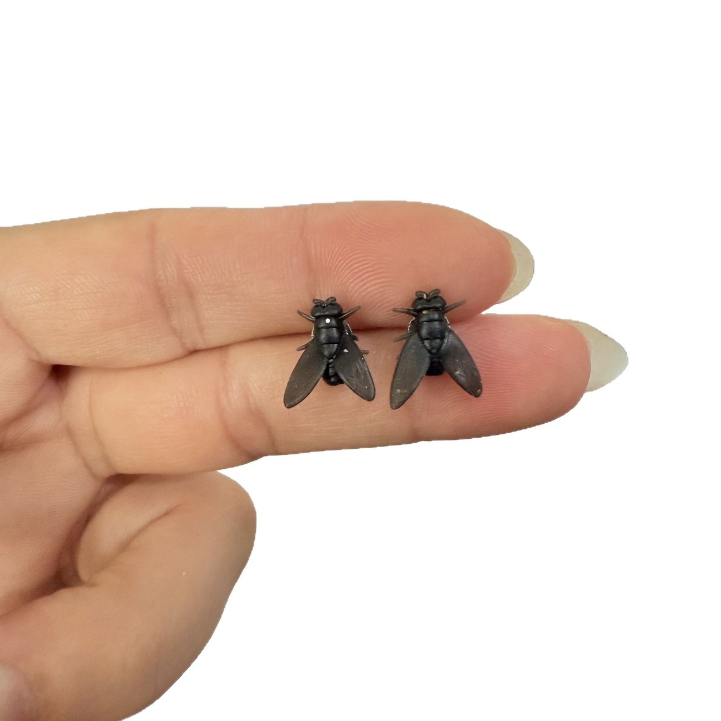 Mini Black Fly Earrings – Unique Simple Design, Fast Delivery
