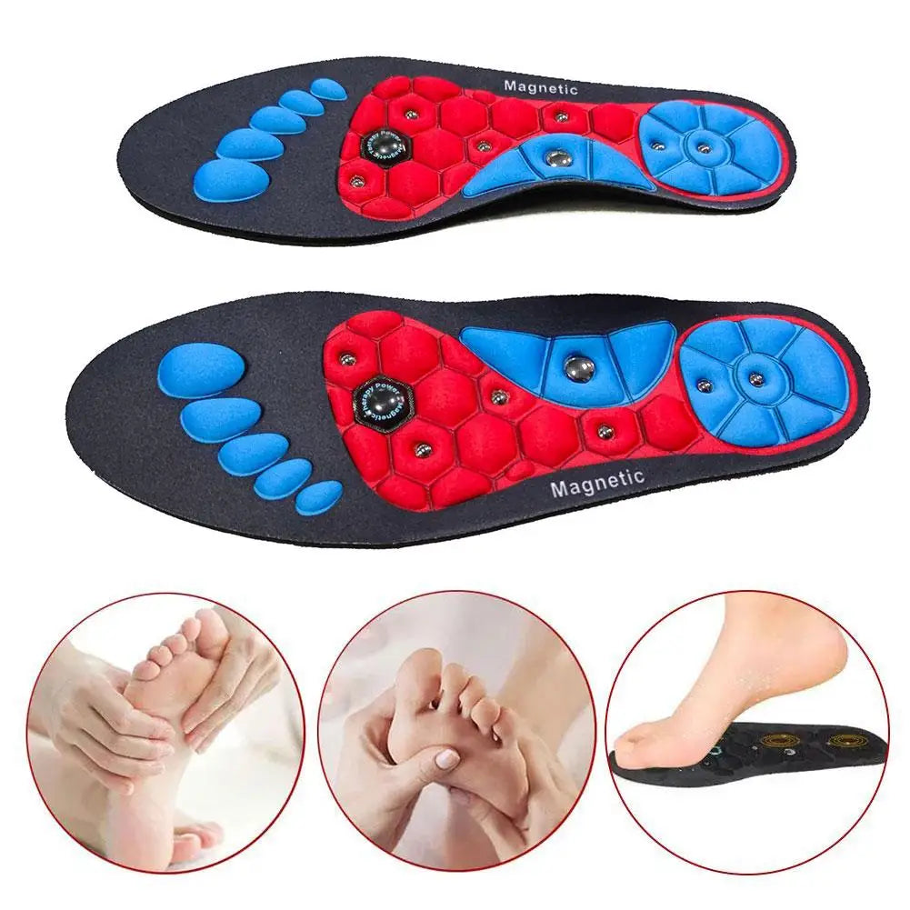 1 Pair High-end Acupressure Foot Insoles for Men Women Orthopedic Gel Magnetic Shoe Inserts Magnet Technology Support Insole - World Bazaar Life