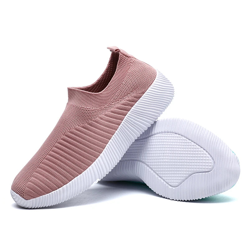 Kadın Vulkanize Ayakkabılar Yüksek Kaliteli Kadın Spor Ayakkabıları Slip On Flats Ayakkabılar Kadın Loafer'lar Büyük Beden 43 Yürüyüş Düz