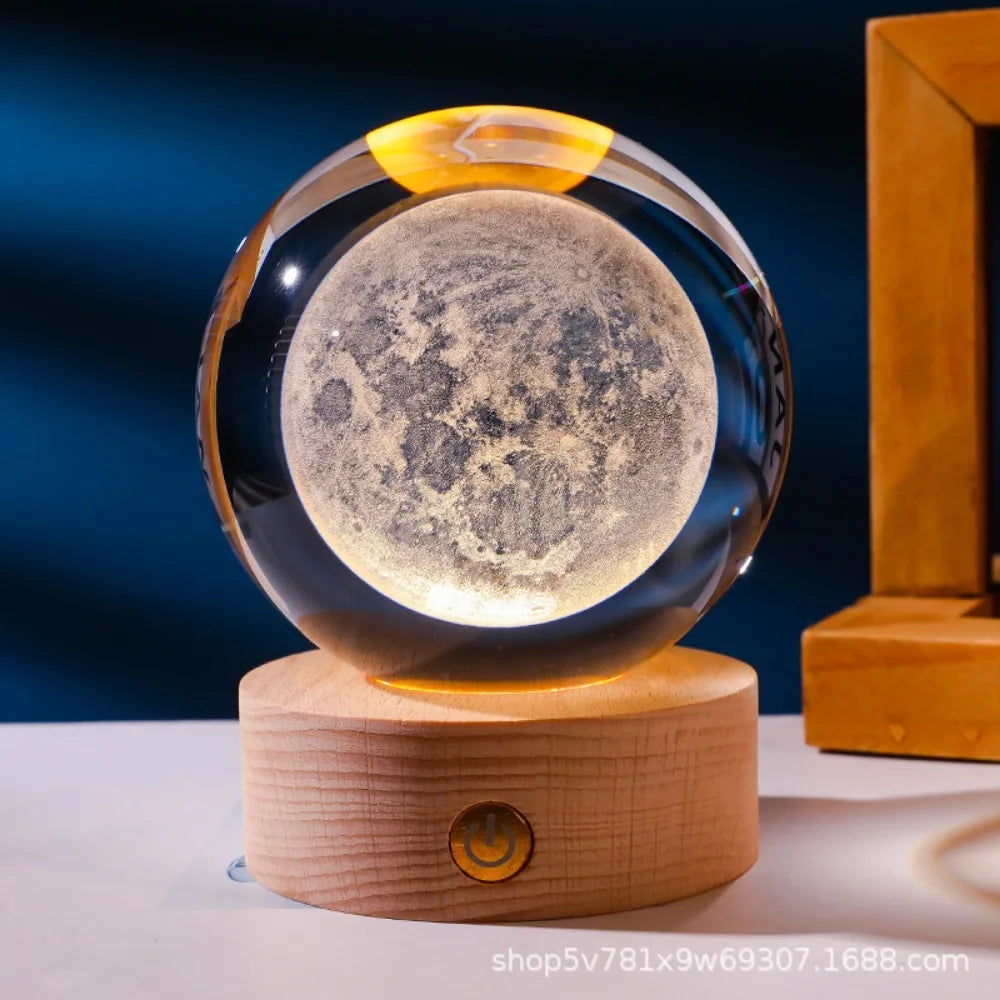 3D Axolotl Laser Engraved Crystal Night Light - Perfect Gift for Kids & Loved Ones-World Bazaar Life