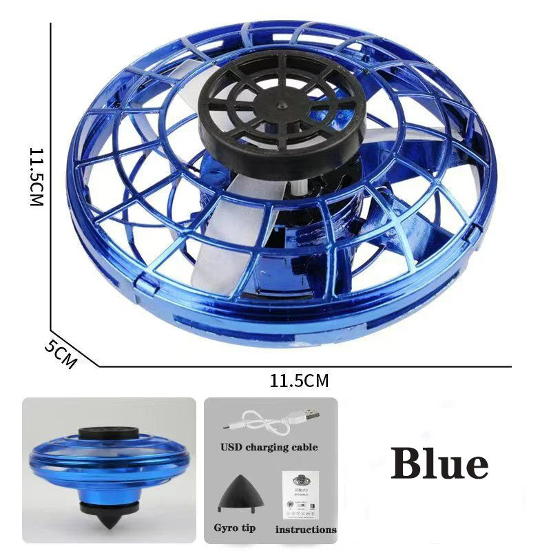 UFO Fingertip Gyroscope Sensing Toy, Fun Floating Luminous Gyroscope Stress Reducing Toy Children's Birthday Toy Gift
