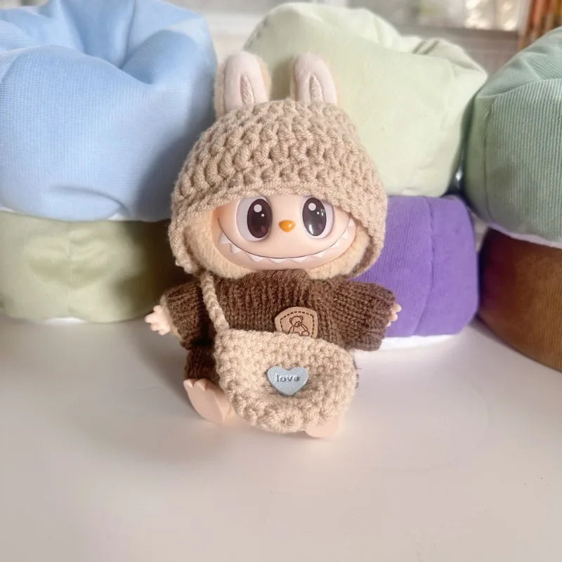 LABUBU Universal Baby Clothes, Doll Cute New Year Set Diy Accessories, Christmas Gifts,Popmart Bubble Mart Doll Accessories