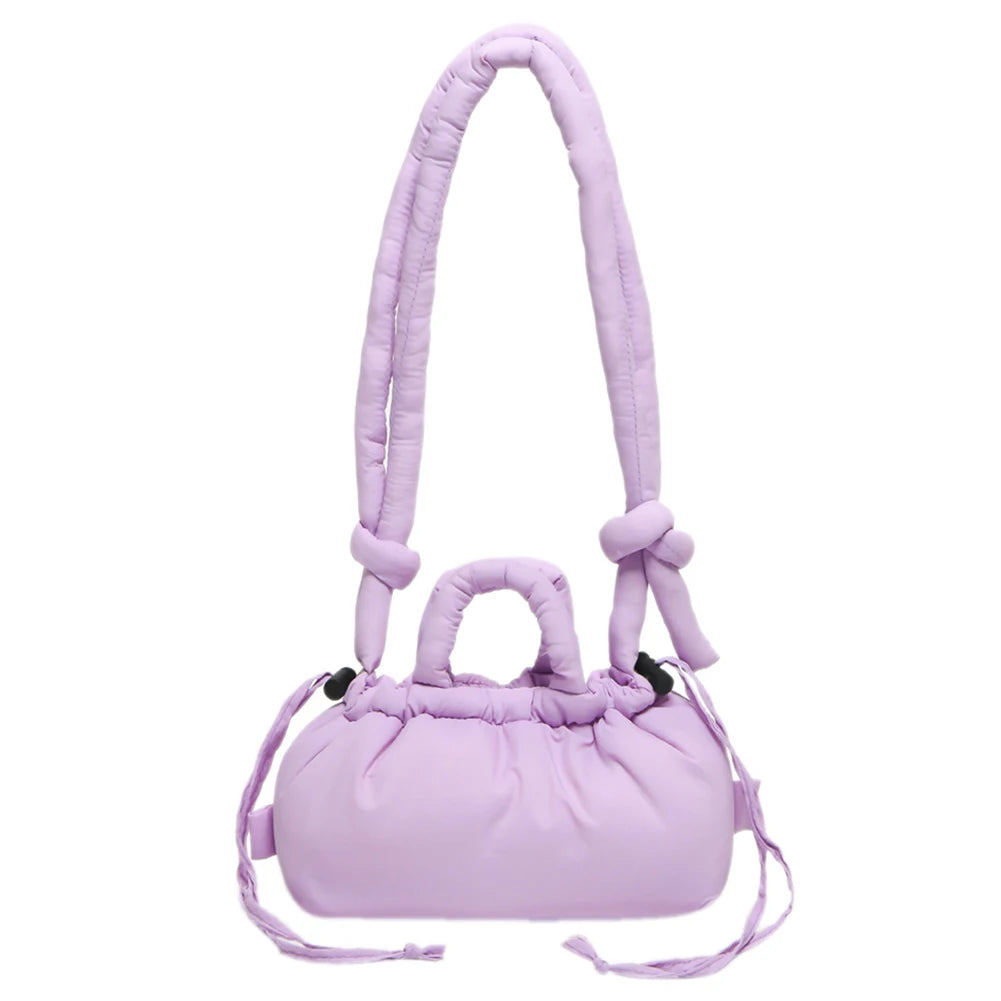 Puffer Tote Bag for Women Lightweight Down Cotton Padded Crossbody Bag Large Capacity Handbag Puffy Purse for Shopping Travel ?-World Bazaar Life