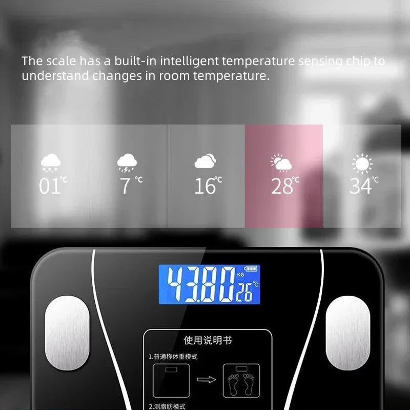 High-precision weight scale for weight loss can be connected to mobile phone intelligent and accurate Bluetooth body fat scale