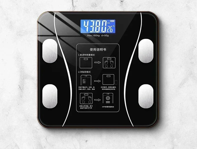 Smart Bluetooth Body Fat Scale Weight Loss Precision Electronic Scale with Mobile App for Home Fitness Tracking