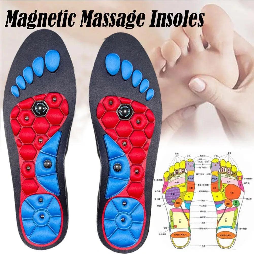 1 Pair High-end Acupressure Foot Insoles for Men Women Orthopedic Gel Magnetic Shoe Inserts Magnet Technology Support Insole - World Bazaar Life