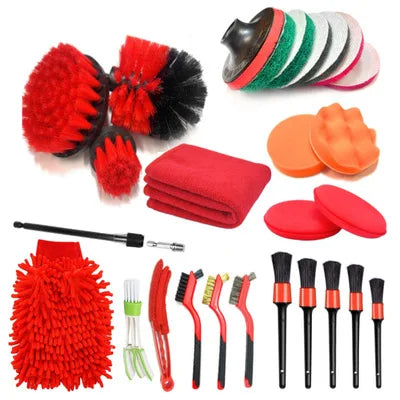 UNTIOR Electric Drill Brush Kit Power Scrubber Brush Attachments Set Scrub Wash Brushes Tools for Car Floor Tires Toilet Cleanin-World Bazaar Life