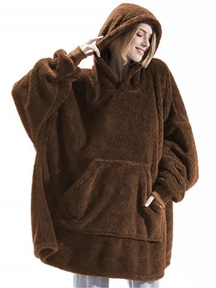 Women's Velvet Hoodie Pajamas with Pockets-World Bazaar Life