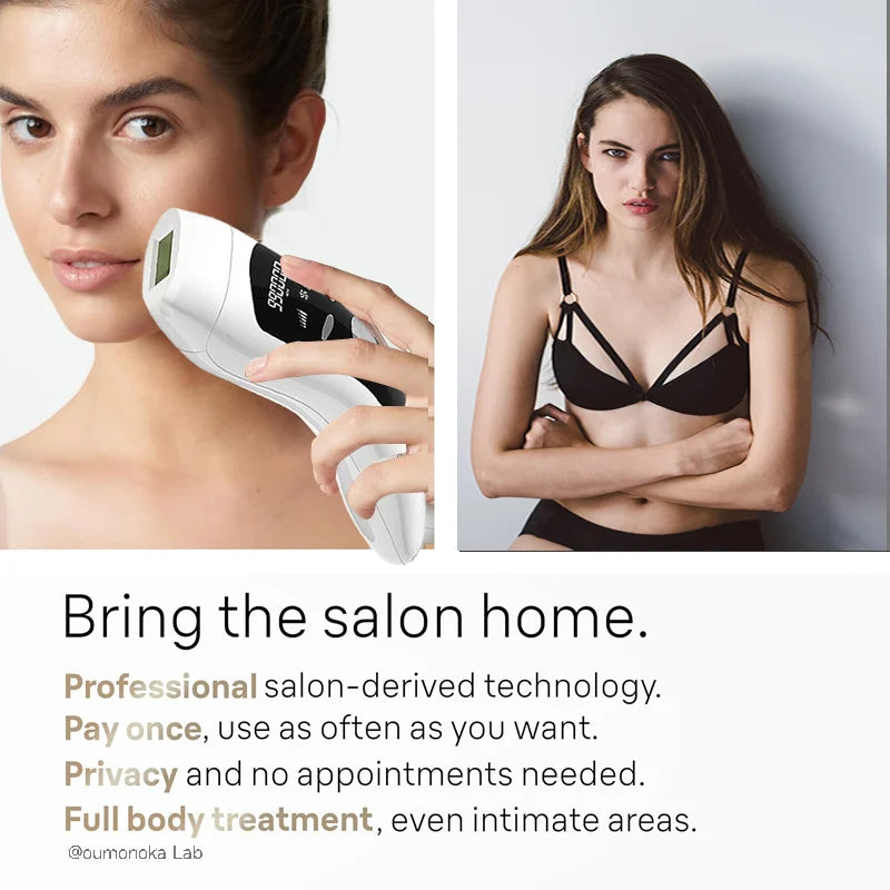 IPL Hair Removal Device 999999 Flashes Permanent Epilator Body Treament Home Use for Women Men Facial Shaver Cutting Machine