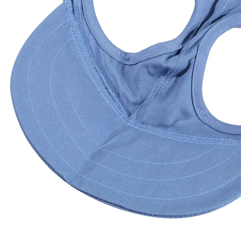 Small Puppy Pets Summer Solid Color Cap Dog Baseball Visor Hat Outdoor Accessories Sun Bonnet Travelhelmet-World Bazaar Life