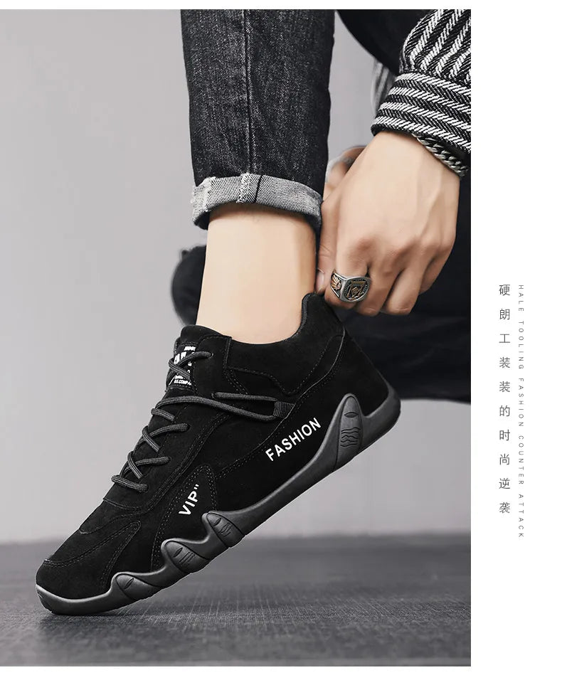 Erkekler için açık hava spor yürüyüş ayakkabıları dört mevsim yeni kaymaz konforlu iş ayakkabıları moda gençlik gündelik trend ayakkabılar erkek spor ayakkabıları
