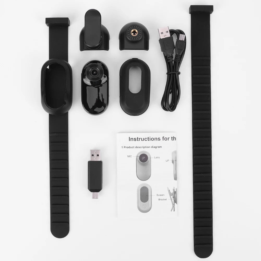 Sport Action Camera HD 1080P Wireless Collar Camera No WiFi Needed Dog Cat Pet Collar Camera Video Recorder for Indoor/Outdoor