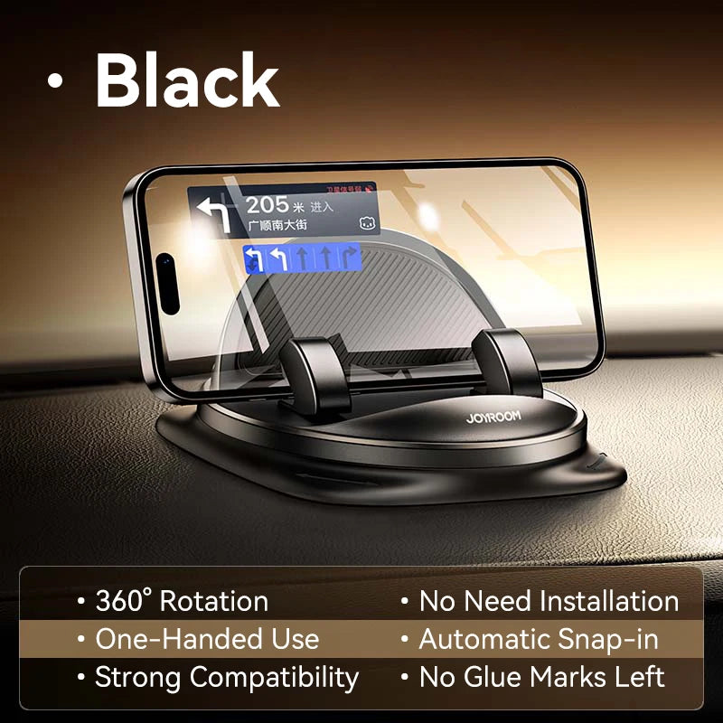 Joyroom Dashboard Car Phone Holder Universal 360° Rotation Silicone Phone Mount One-Handed Operation Phone Holder For Car Use - World Bazaar Life