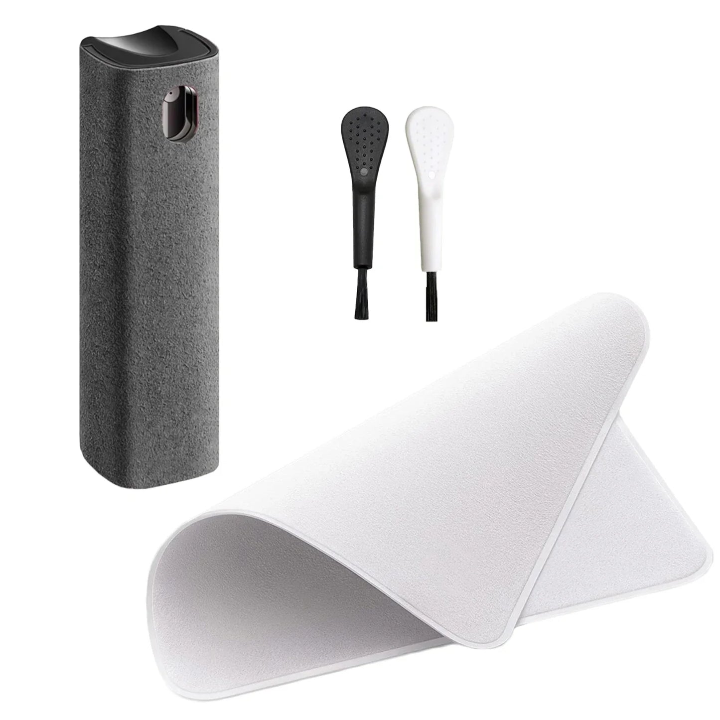 4in1 Microfiber Screen Cleaner Spray Bottle for Mobile Phone Ipad Computer Microfiber Polish Cloth Wipe Cleaning Glasses Wipes
