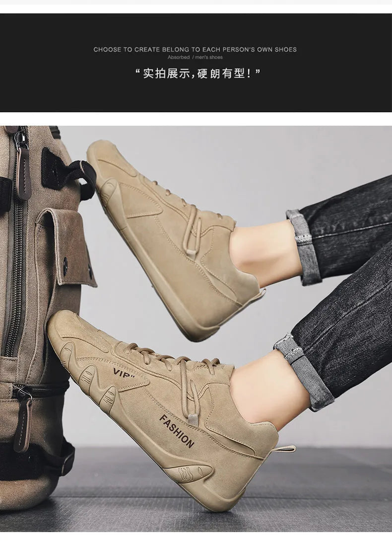 Erkekler için açık hava spor yürüyüş ayakkabıları dört mevsim yeni kaymaz konforlu iş ayakkabıları moda gençlik gündelik trend ayakkabılar erkek spor ayakkabıları
